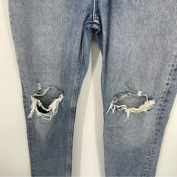 Agolde Riley High Rise Straight Jeans Knee Distressing Size 27 Women’s Cotton - Picture 10 of 12